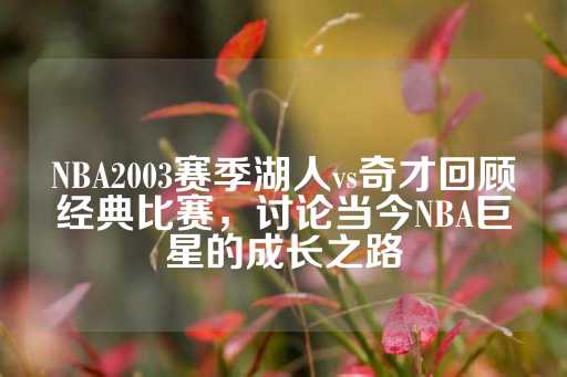 NBA2003赛季湖人vs奇才回顾经典比赛，讨论当今NBA巨星的成长之路